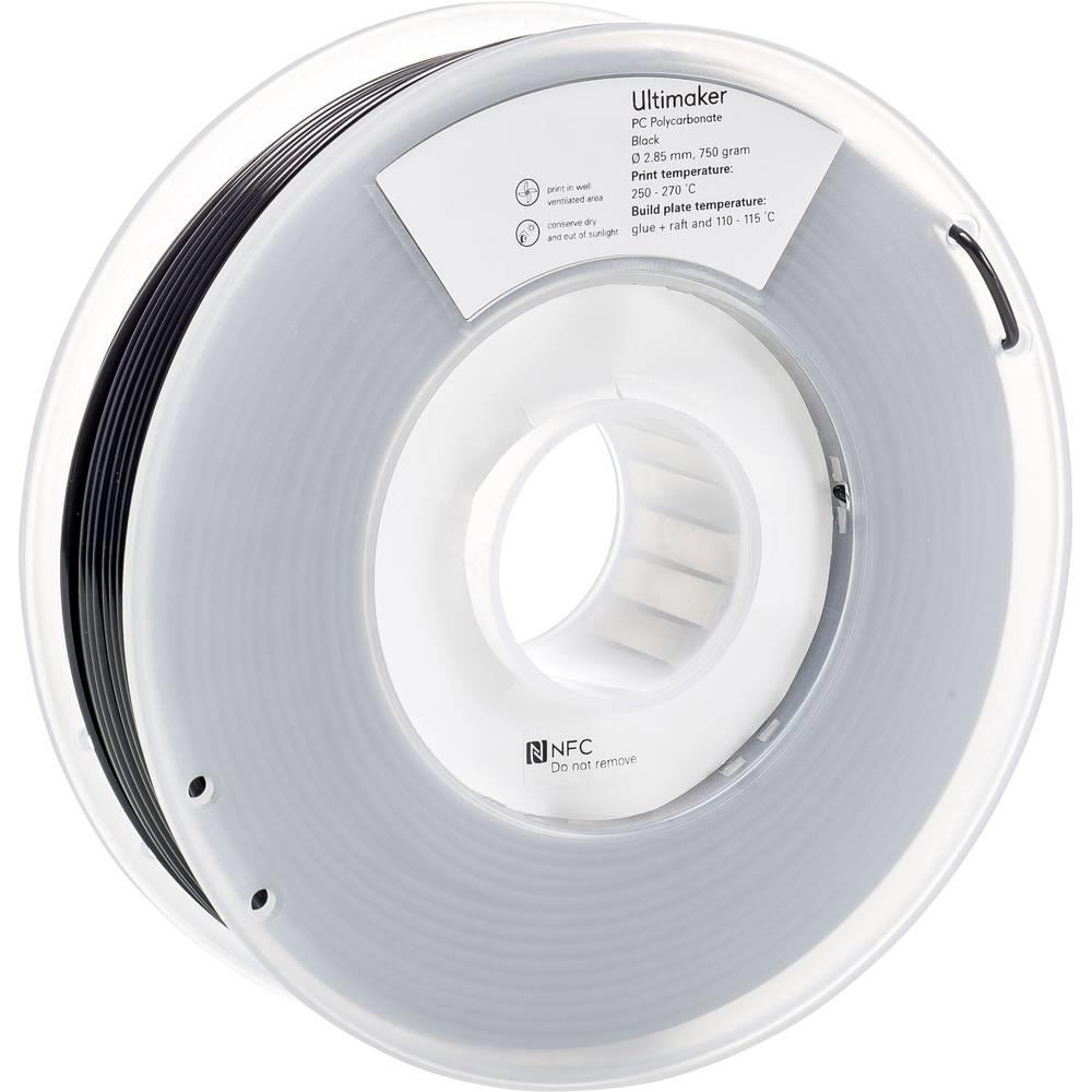 Ultimaker Filament (PC, 2.85 mm, 750 g, Schwarz), 3D Filament, Schwarz