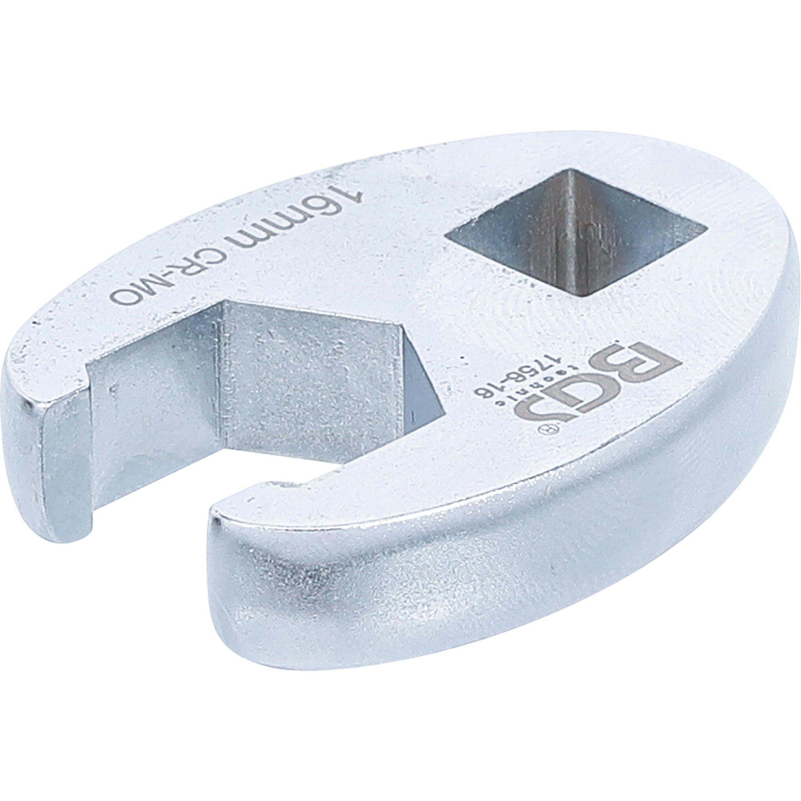 BGS, Steckschlüssel + Stecknuss, Hahnenfussschlüssel Antrieb Innenvierkant 10 mm (3/8") SW 16 mm (16 mm)