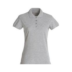 Clique, Damen, Shirts, Damen Poloshirt Basic 028231, Baumwolle, Grau Meliert, Grösse 2XL, Grau