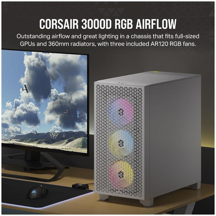 Actual product image Corsair 3000D (ATX, mATX, Mini-ITX)
