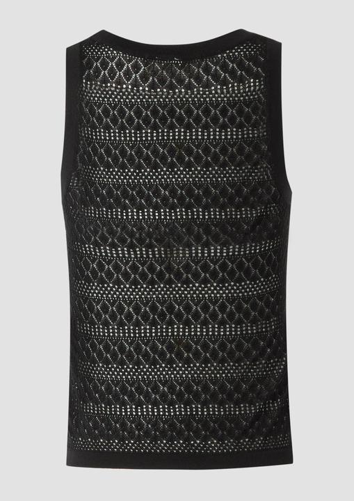 Produktbild s.Oliver Strickpullunder Transparentes Feinstrick-Top mit Ajourmuster (XXL)