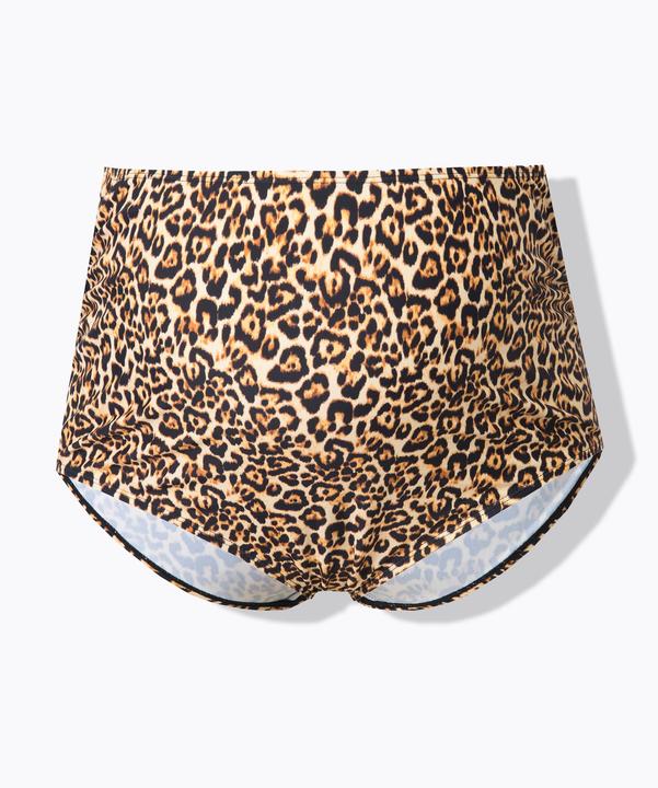 Actual product image Ulla Popken Bellieva wide stretch insert leopard pattern swim brief (42, 44)