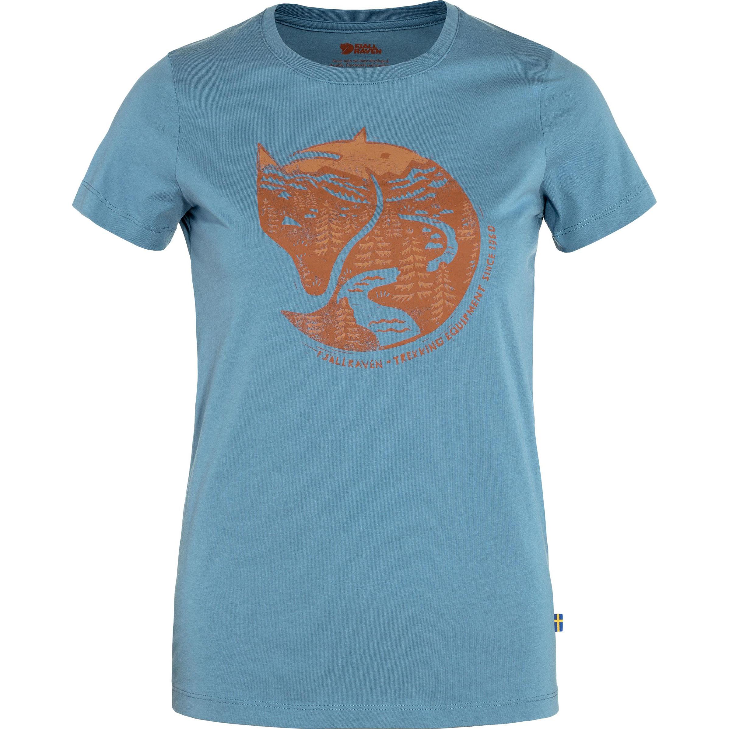 Fjällräven, Damen, Shirt, Arctic Fox Print T-Shirt W, Blau, (XL)