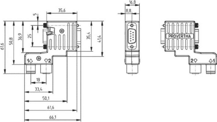 Actual product image Provertha 40-1492122 Sensor/actuator connector, unassembled Adapter, Y-