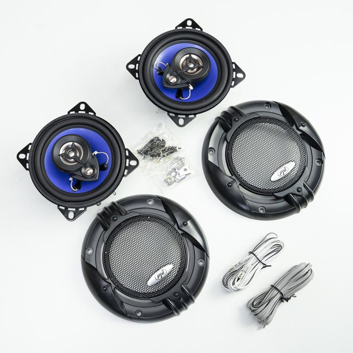 Productafbeelding PNI Coaxiale autoluidspreker HiFi400, 80 W, 4 Ohm, 10 cm, 3-weg, injectiekerndiameter 100 mm (10 cm)