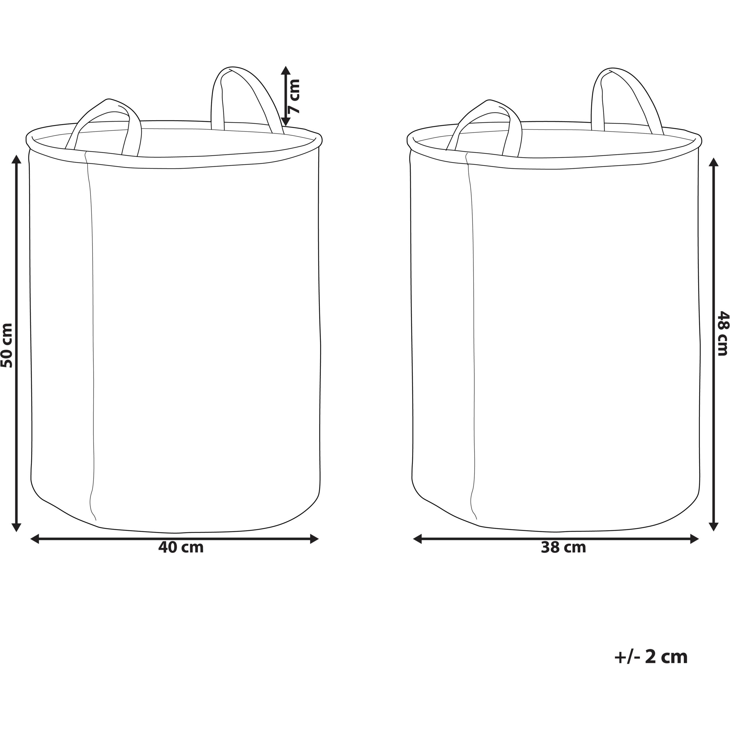 Thumbnail - Beliani, Wäschekorb, Samti
