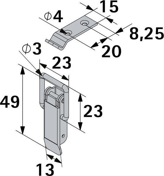 Immagine prodotto Hettich Kistenverschluss 13 x 49 mm