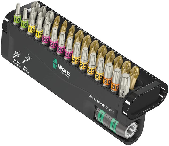 Wera Bit-Check 30 Wood TX HF 1 (TX15, TX20, TX25, TX30, TX40, PZ3, PH3, PH2, PZ2, PZ1, TX10)