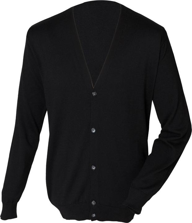 Image du produit Henbury Cardigan en maille fine avec encolure en V (XS)