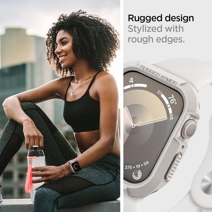 Actual product image Spigen Apple Watch 9/SE RugArm Dune Bg
