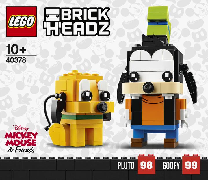 Actual product image LEGO Disney - Goofy & Pluto (40378, LEGO Brickheadz, LEGO Rare Sets)