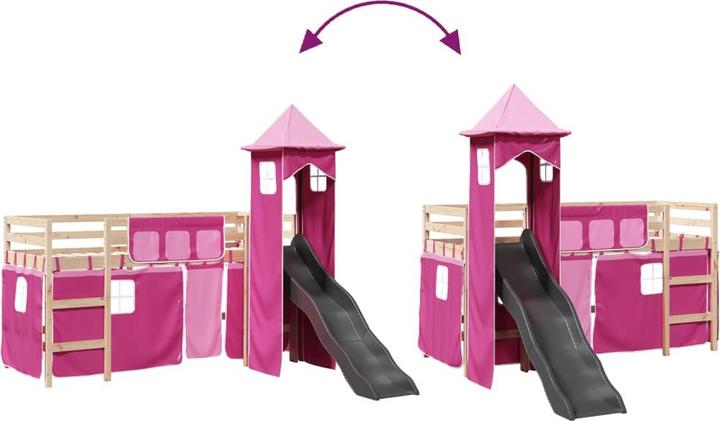 Actual product image vidaXL Children's loft bed with tower (90 x 200 cm)