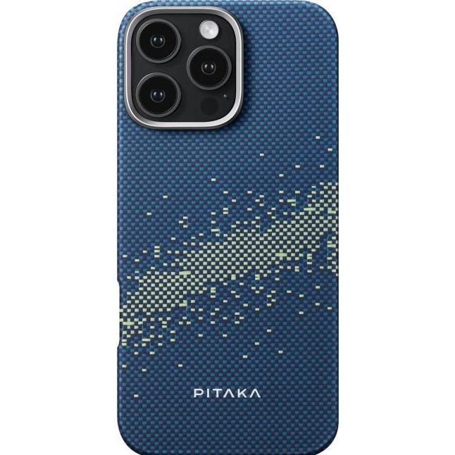 Pitaka Tactile Woven Ultra Slim Case (Apple iPhone 16 Pro Max), Smartphone Hülle, Blau