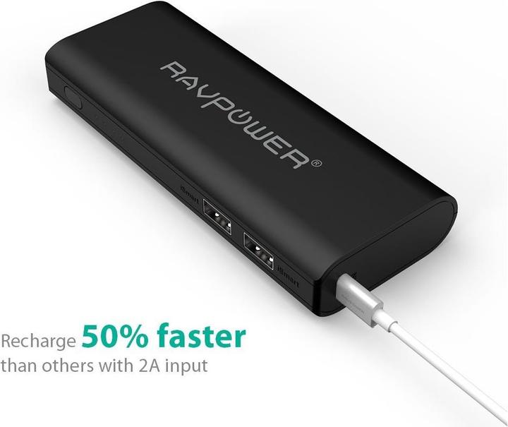 Actual product image RAVPower RP-PB07 Element Series Portable External Battery Pack (10400 mAh, 38.48 Wh)