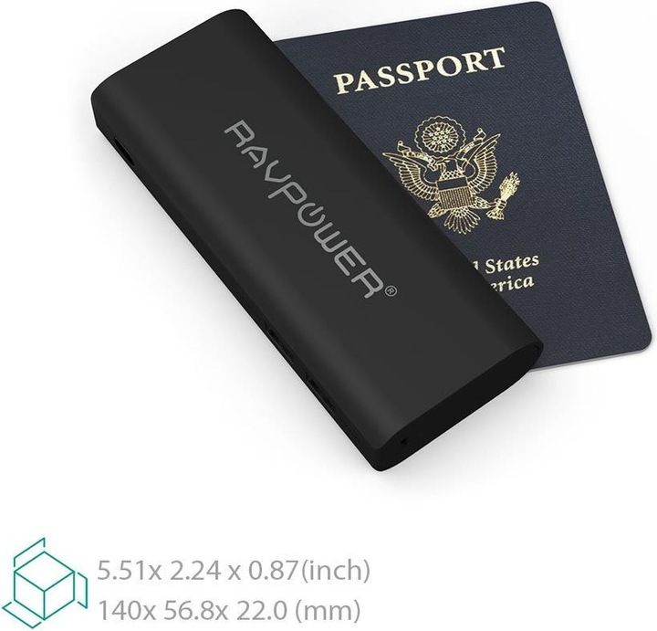 Produktbild RAVPower RP-PB07 Element Series Portable External Battery Pack (10400 mAh, 38.48 Wh)