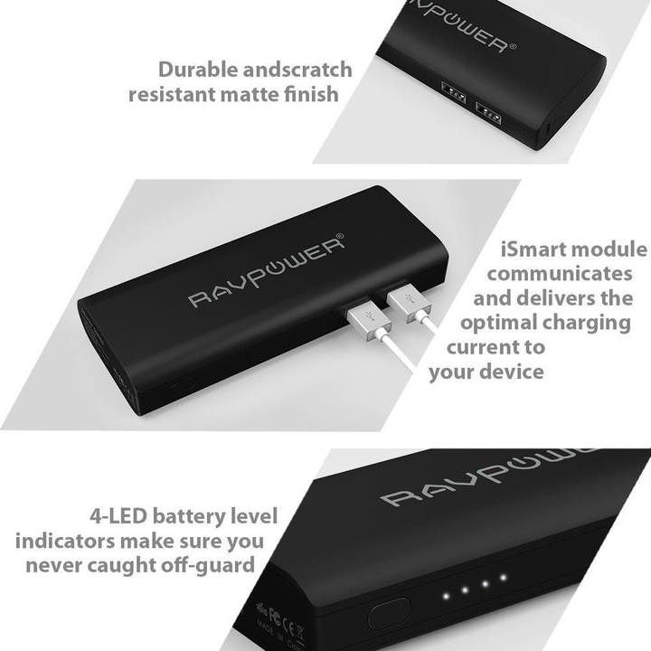 Produktbild RAVPower RP-PB07 Element Series Portable External Battery Pack (10400 mAh, 38.48 Wh)