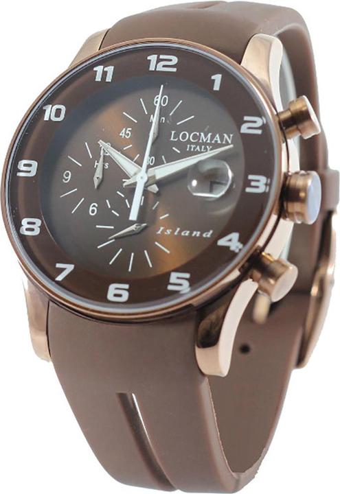 Produktbild Locman Italy Herrenuhr Island Chronograph braun Ref. 0620 (Chronograph, 40 mm)