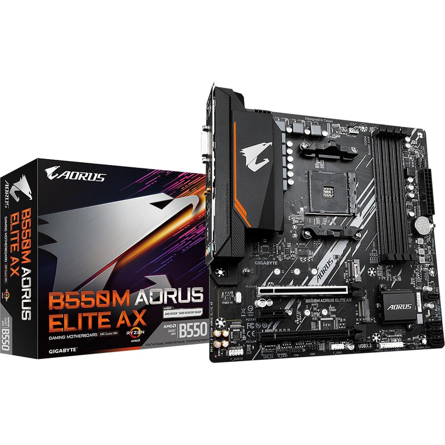 Gigabyte B550M AORUS ELITE AX (AM4, AMD B550, mATX), Mainboard