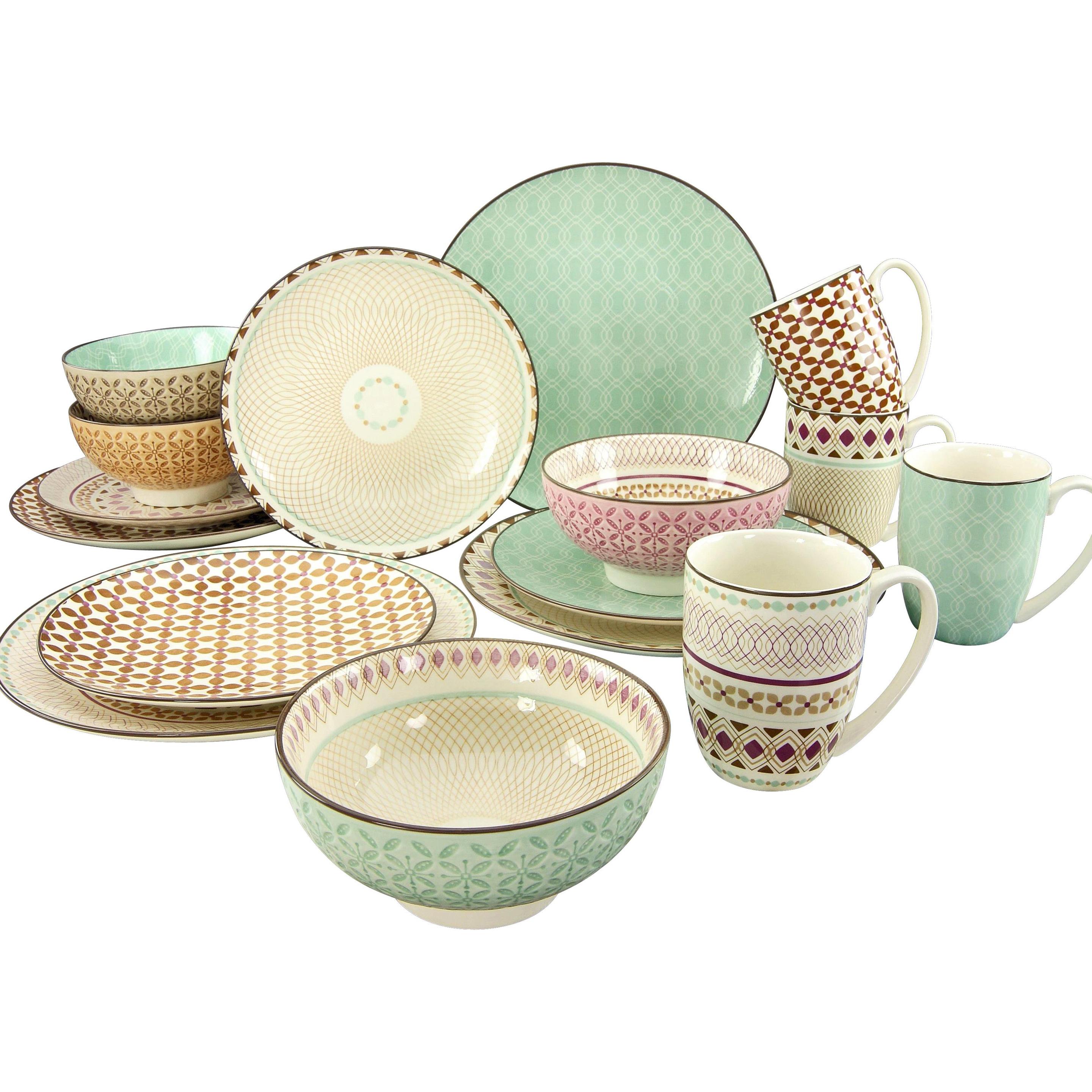 CreaTable, Geschirrset, Mandala (16 Stück)