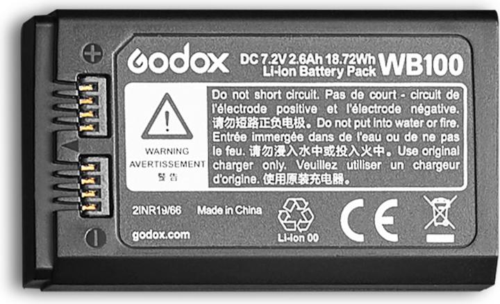 Actual product image Godox WB100 Battery for AD100 Pro (Flash unit battery)