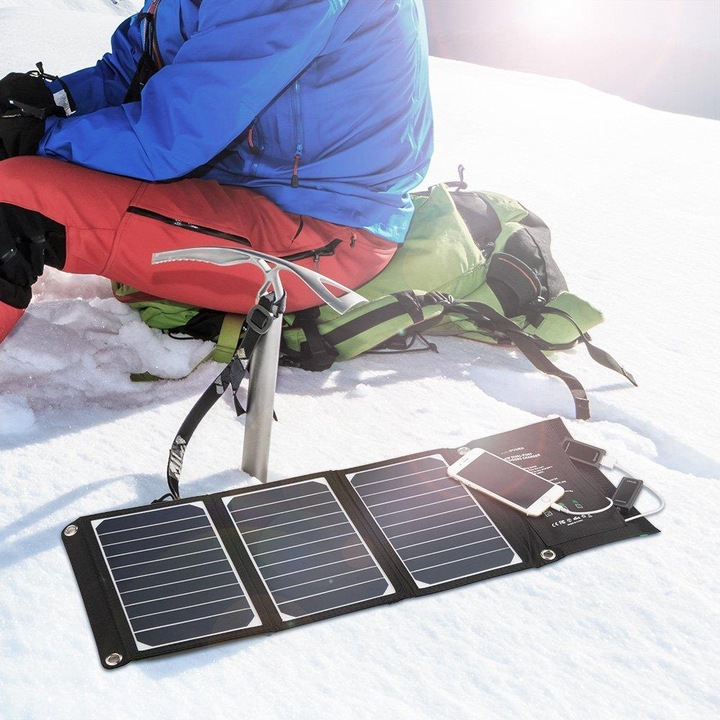 Actual product image RAVPower RP-PC008 Dual-Port Solar Charger (16 W)