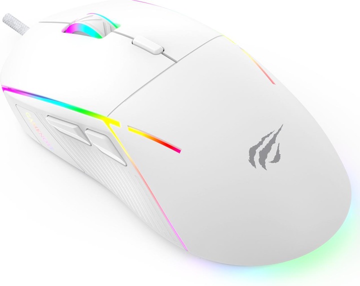 Actual product image Havit MS961 RGB Gaming Mouse 1200-12000 DPI (white) (Cable)
