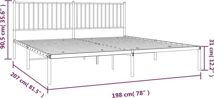 Image du produit vidaXL Bettgestell (193 x 203 cm)