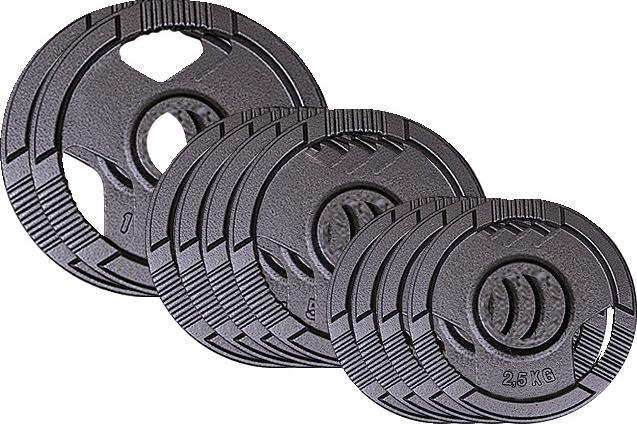 Sport-Thieme Hantelscheiben-Set Wettkampf, Guss (2 x 10 kg, 4 x 2.5 kg, 4 x 5 kg)