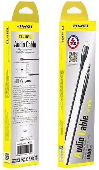 Image du produit Awei CL-116L (1 m, Lightning, Jack 3,5 mm (AUX))