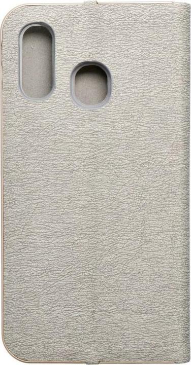 Actual product image Partner Telecom Book case OEM LUNA Book Gold for SAMSUNG A40 silver (Oppo A40)