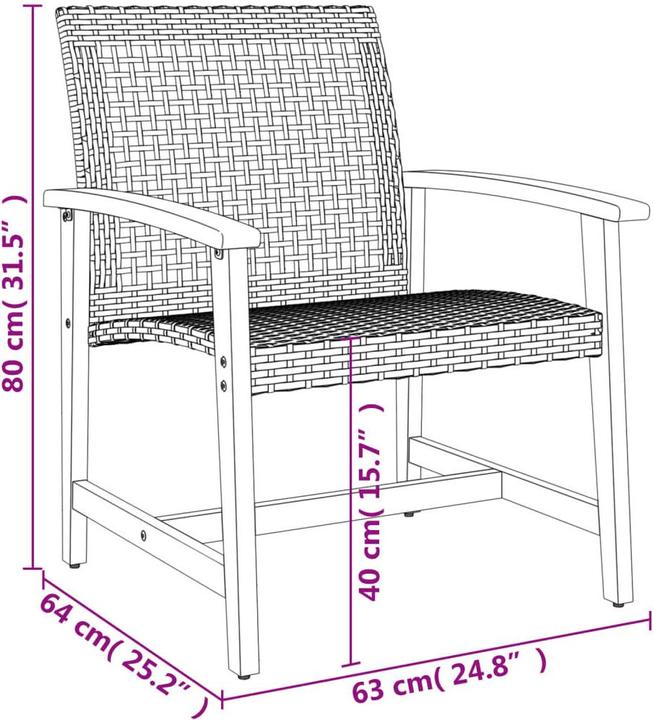 Produktbild vidaXL Bistro Set