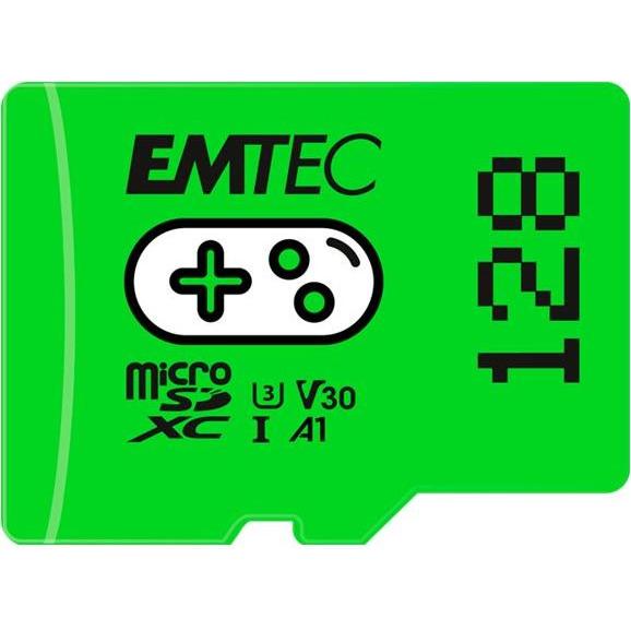 Thumbnail - Emtec Gaming (128 GB, microSDXC, U1, UHS-I), Speicherkarte, Grün