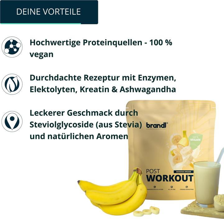 Produktbild Brandl Pulver Post Workout Vegan (Banane, 1 Stk., 1000 g)