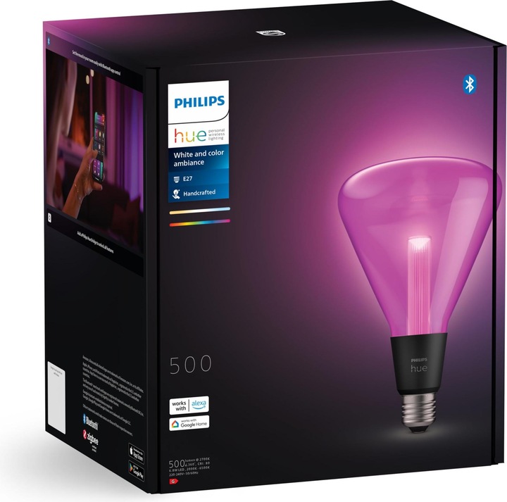 Actual product image Philips Hue White & Colour Ambiance Lightguide Triangle (E27, 6.80 W, 500 lm, 1 x, G)