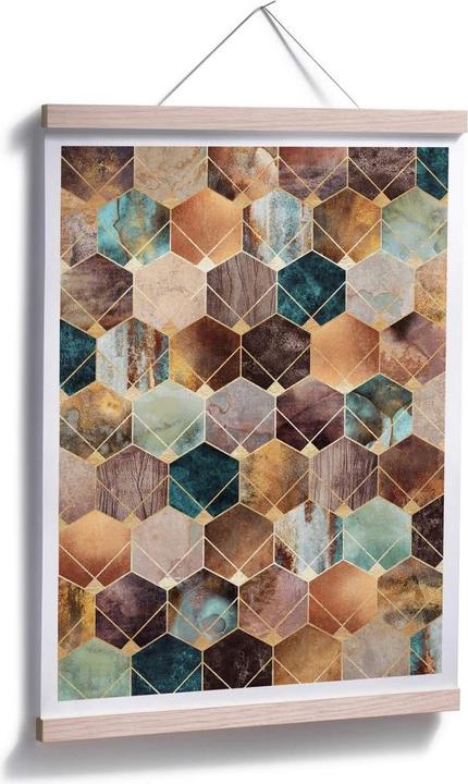 Immagine prodotto Trenddeko Esagoni: oro e rame (30 x 40 cm)