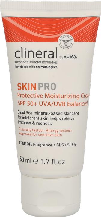 Actual product image Ahava CLINERAL Protective Moisturizing Cream SPF50 (Sun cream face, SPF 50, 50 ml, 50 g)