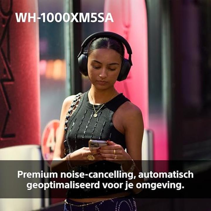 Immagine prodotto Sony WH-1000XM5SA con custodia morbida (NC, 30 h, Cablato, Senza fili)