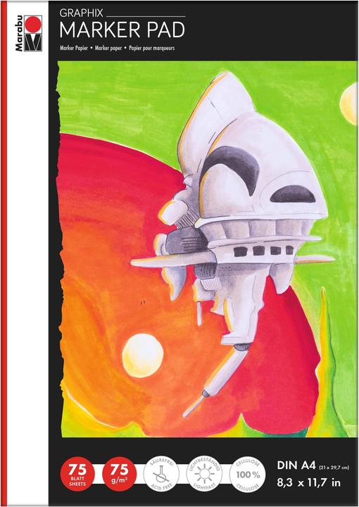 Marabu Painting pad Graphix A4 (A4, No binding)