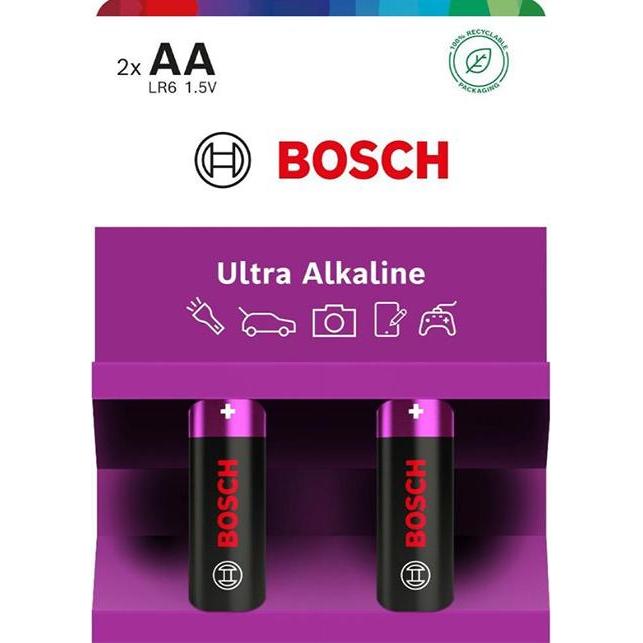 Bosch Hausgeräte Bosch Batterie 2 Stk AA Ultra Alkaline Lr6ua2b/00 (2 pz., AA / LR6 / LR06 / Mignon / R6 / R14505), Batterie + pile