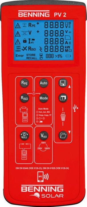 Image du produit Benning Testeur d'installation PV 2 (CAT I, CAT III 300V)
