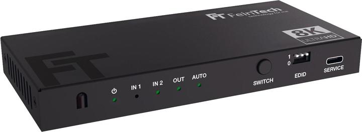 FeinTech SW212 HDMI 2.1 Switch 2 In 1 Out mit Audio Extractor (Toslink & Aux)