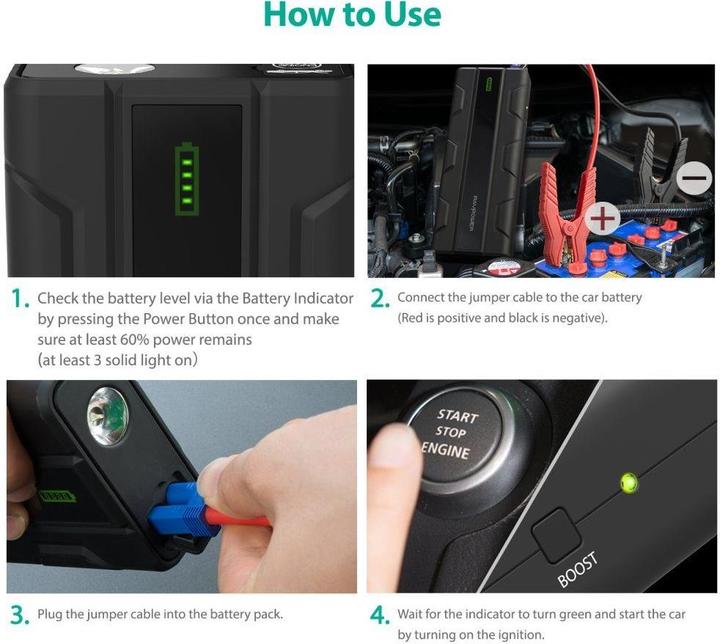 Produktbild RAVPower RP-PB063 Car Jump Starter (14000 mAh)