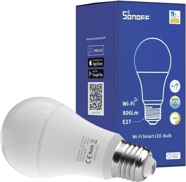 Produktbild Sonoff B02-B-A60 - Wi-Fi Smart LED Bulb (E27, 806 lm, 1x)