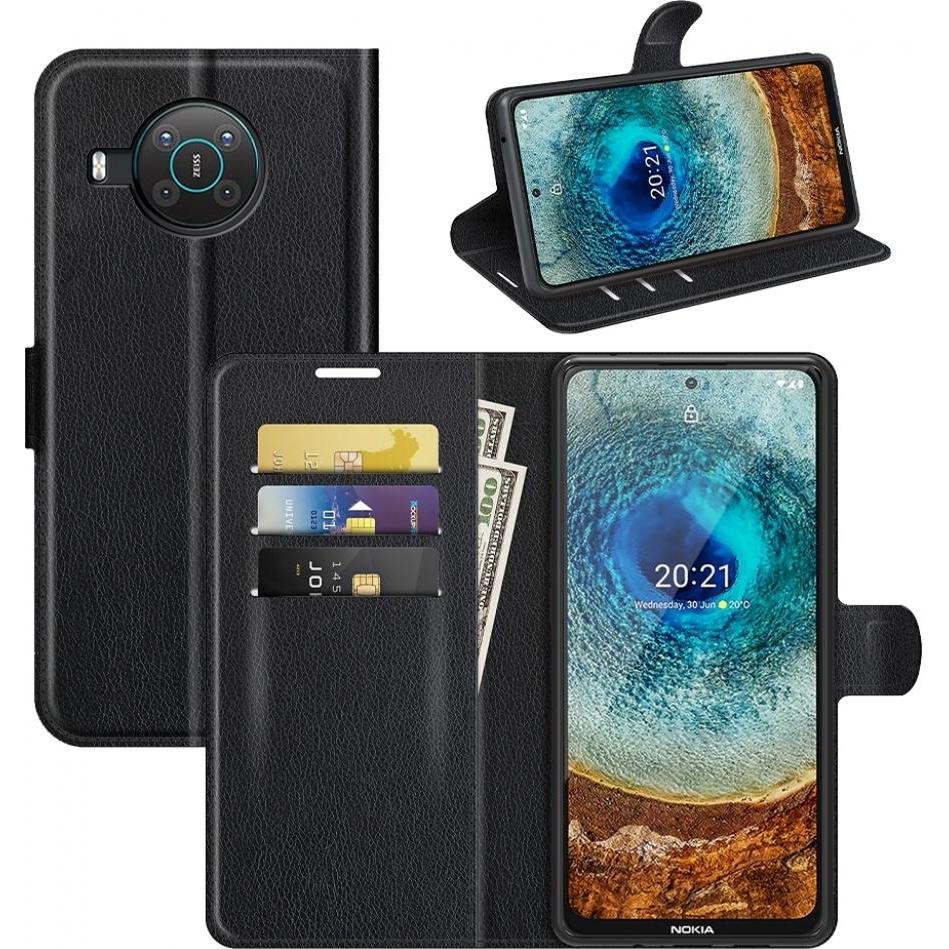 Screenguard Nokia X20 Leather Guard Lederhülle (Nokia X20), Smartphone Hülle, Schwarz