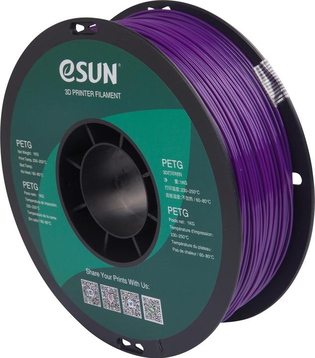 Actual product image eSUN PETG filament (PETG, 1.75 mm, 1460 g, Violet)