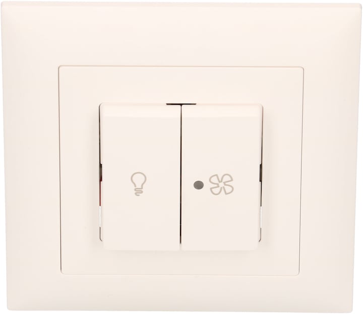 Immagine prodotto Feller EdizioDue doppio pressostato schema 3+3 luce e ventole illuminate UP