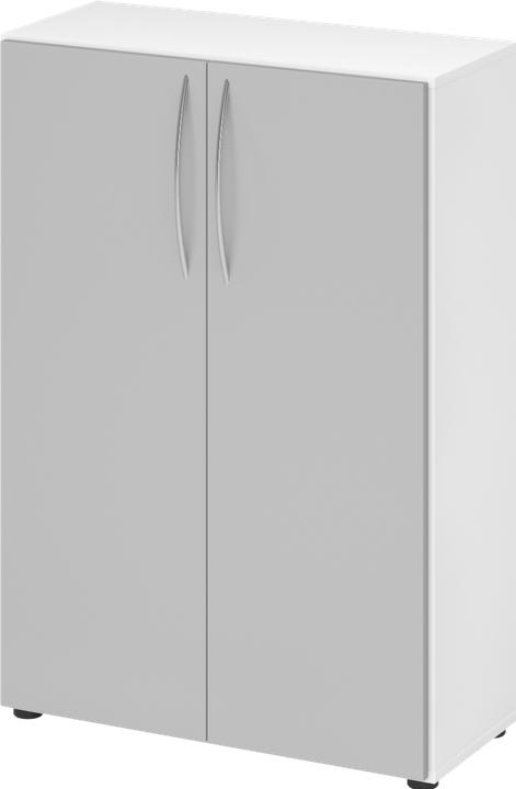 Hammerbacher Armoire 3 HC, 34,6cm de profondeur BM blanc/gris (80 x 34.60 x 114.40 cm)