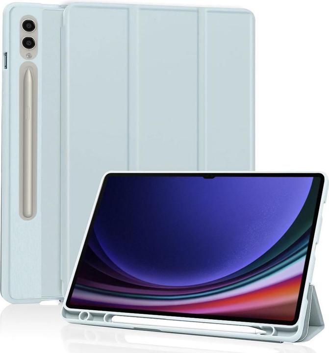 Techsuit - Flex Trifold (with Pencil Holder) - Samsung Galaxy Tab S9 Ultra / S10 Ultra - Sky Blue (Galaxy Tab S9 Ultra)