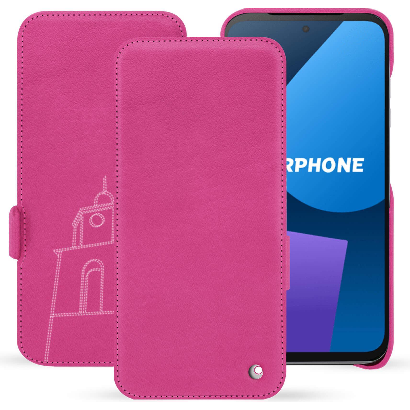 Noreve Lederschutzhülle horizontal (OnePlus 5), Smartphone Hülle, Rosa