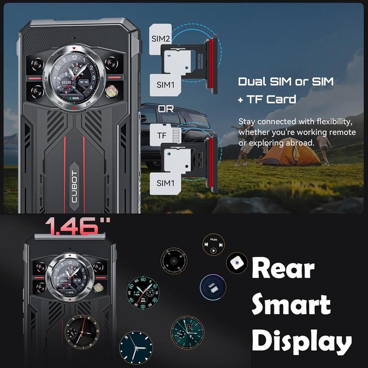 Actual product image Cubot Smartphone CUBKK11BLK (256 GB, Black, 6.72", 5G)